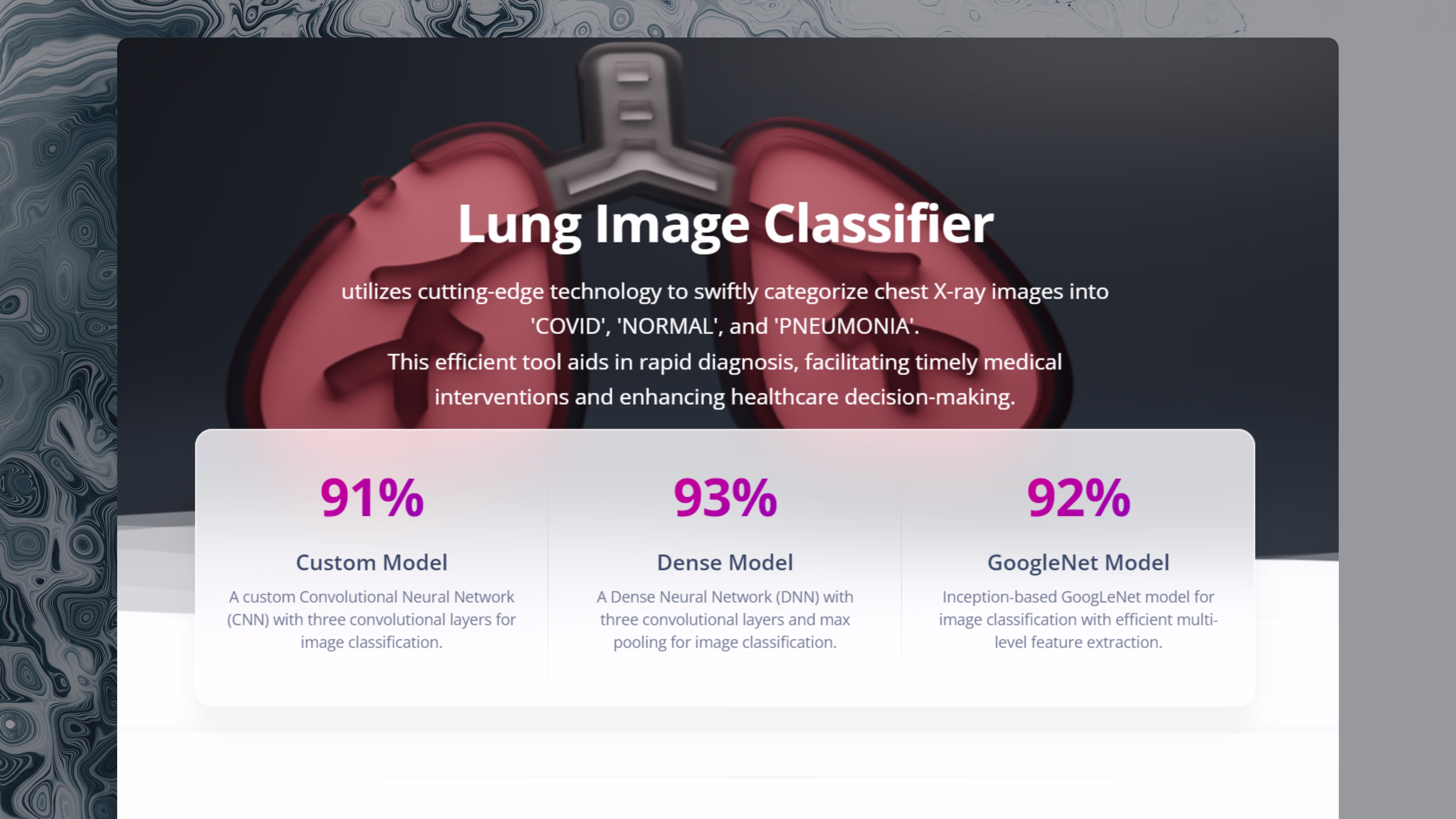 Lung Image Classifier – COVID, Pneumonia, and Normal Detection